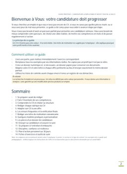  Cap sur l'emploi — Guide pratique du CV et de la lettre de motivation