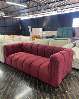 Channel tufted 3 seater couch 