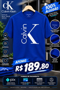 Camiseta masculina azul stillo