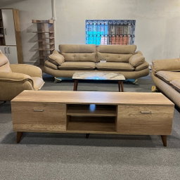 Oak Finish 180cm TV Stand - 2 Drawer