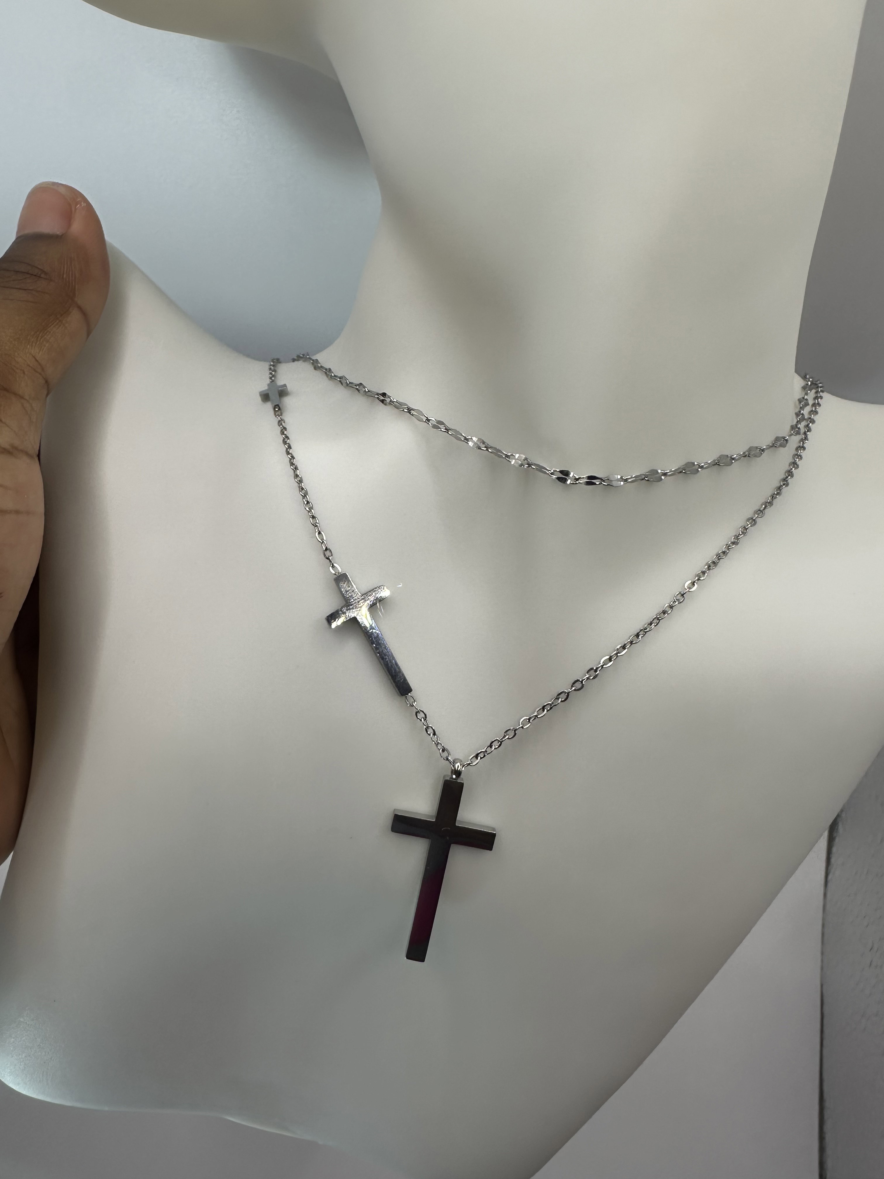 Cross Layered Necklace