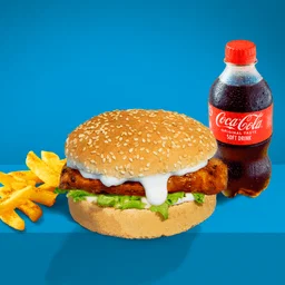 SPRINKLE CHICKEN BURGER & CHIPS & 300ML BUDDY