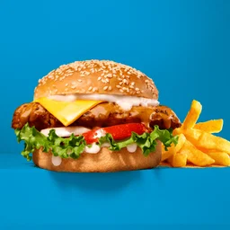 CHEESE BURGER & CHIPS 