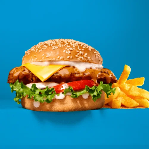 CHEESE BURGER & CHIPS 