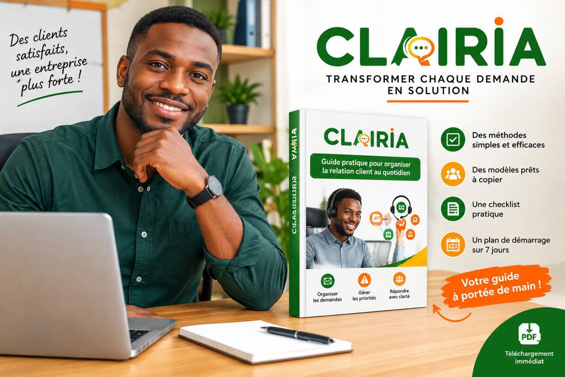 CLAIRIA — Guide pratique pour organiser la relation client au quotidien