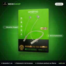 Écouteurs tour de cou oraimo Necklace Lite OEB-311 – Bluetooth 5.3, 30 h – Original
