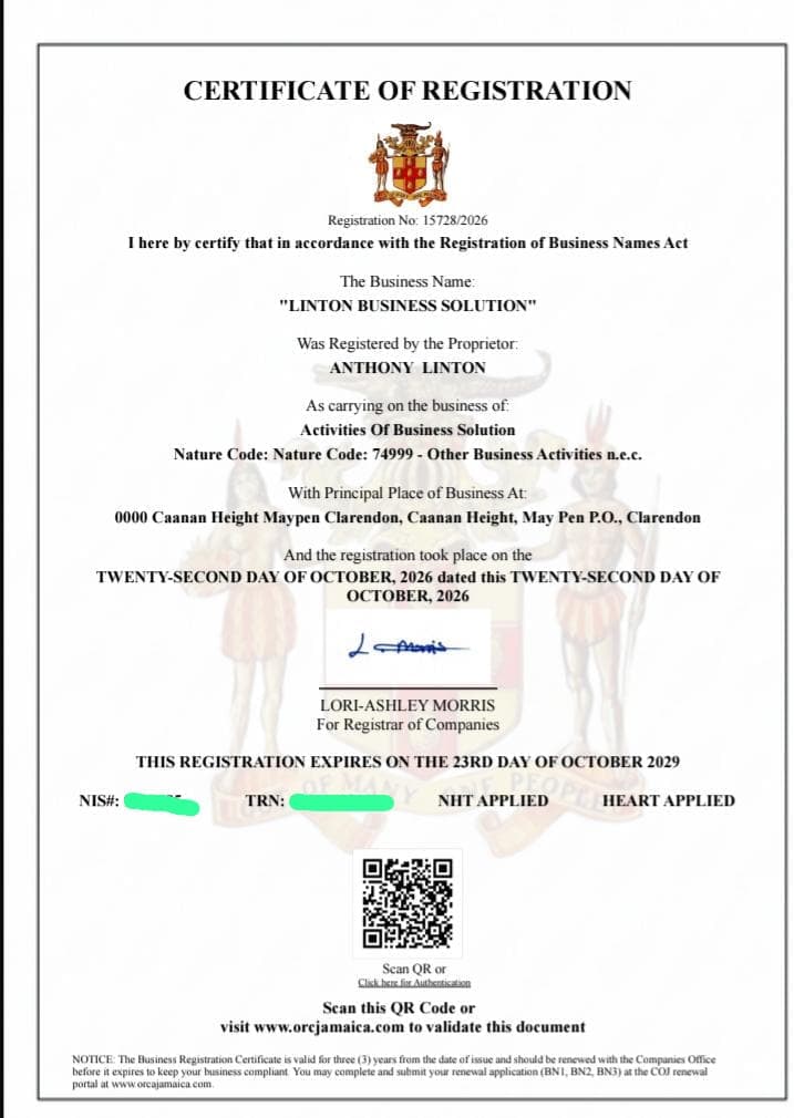 Business Registration Branz