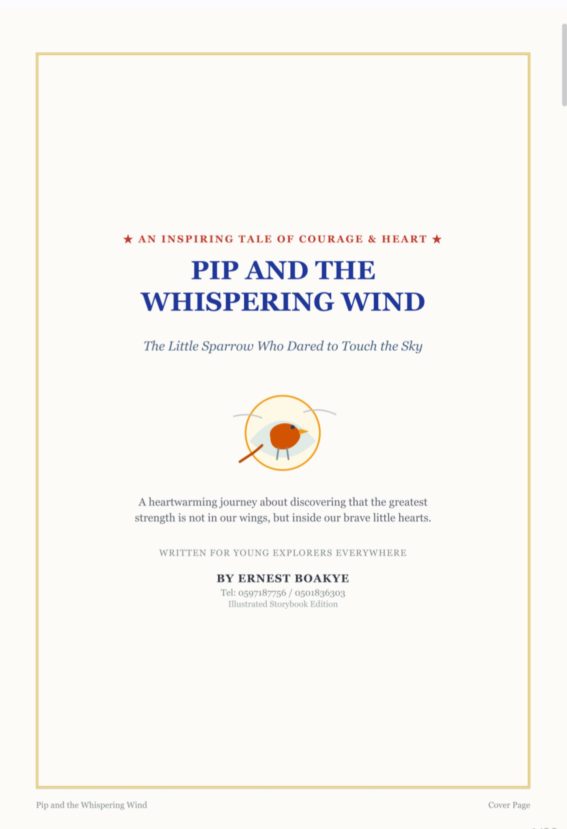 Pip and the Whispering Wind: The Sparrow Who Learned to Soar