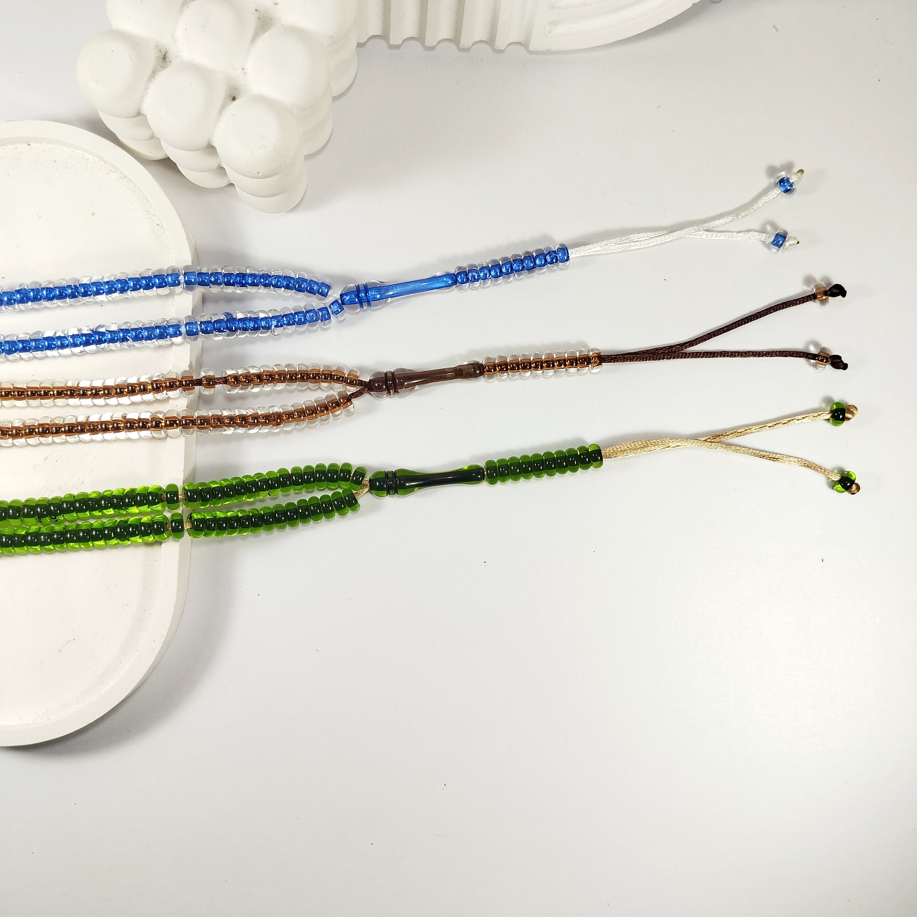 Tasbih Plastik 100 Butir Akrilik Bening