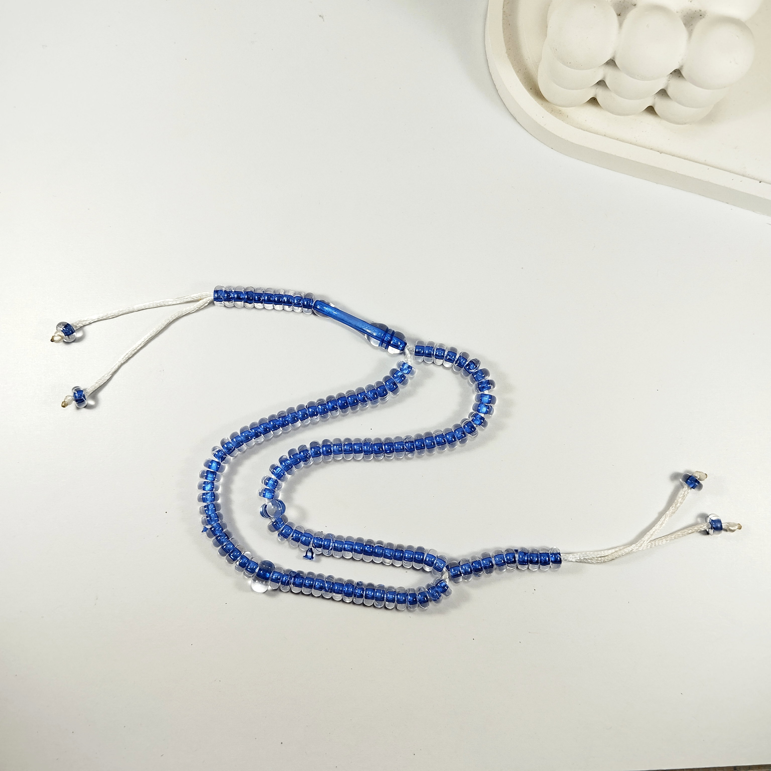 Tasbih Plastik 100 Butir Akrilik Bening_1