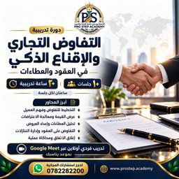 دورة التفاوض التجاري والإقناع الذكي في العقود والعطاءات
