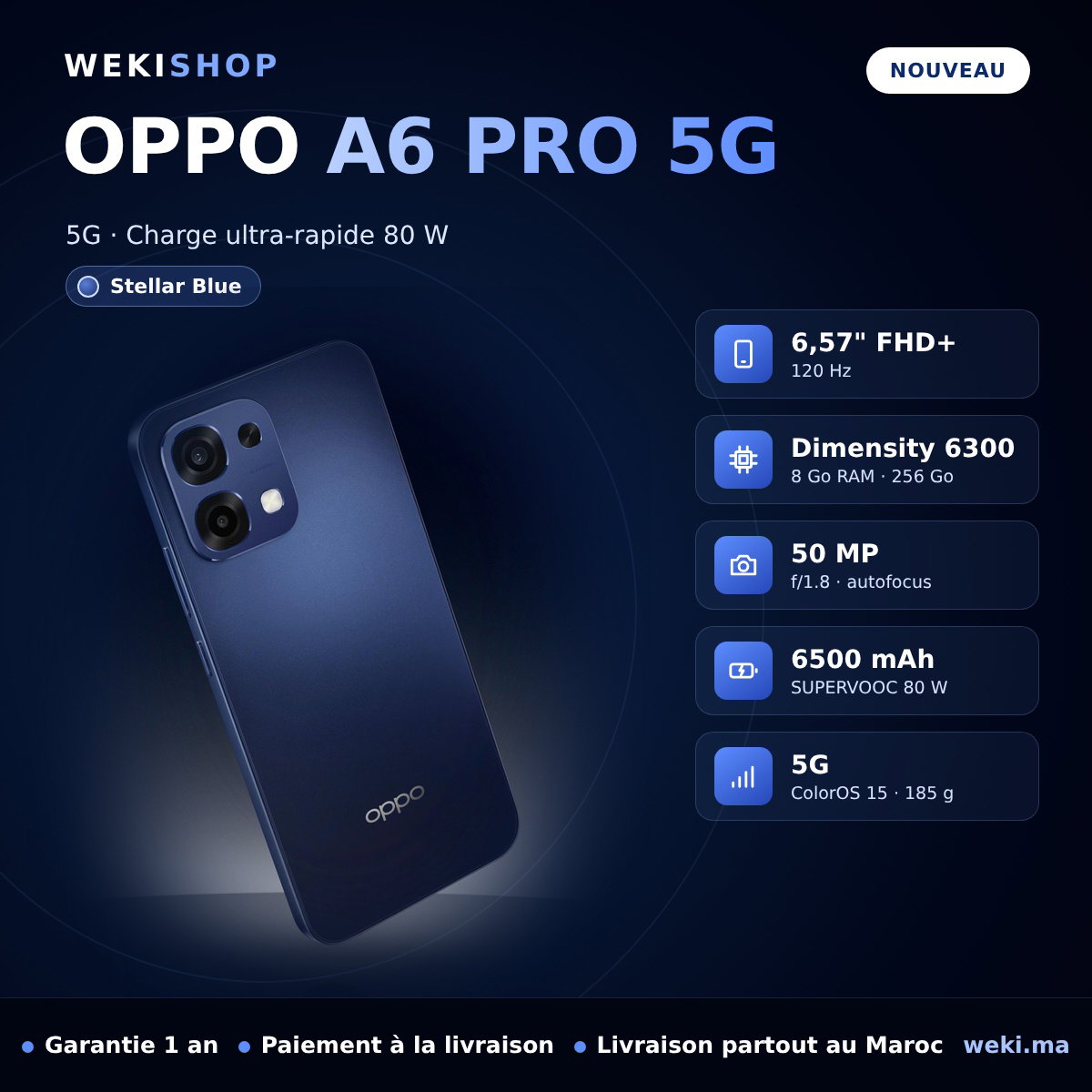 OPPO A6 Pro 5G 8 Go / 256 Go
