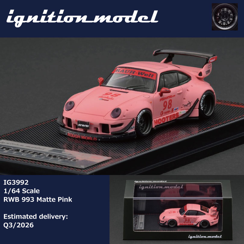 IGNITION MODEL 1/64 PORSCHE RWB 993 - MATTE PINK_1