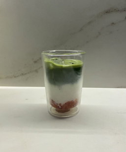 Strawberry matcha latte