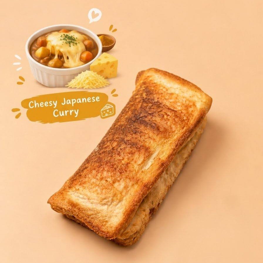 Cheesy Japanese Curry Toast Pocket