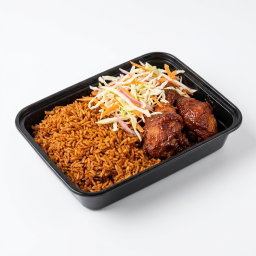 Jollof rice and chicken. Medium pack