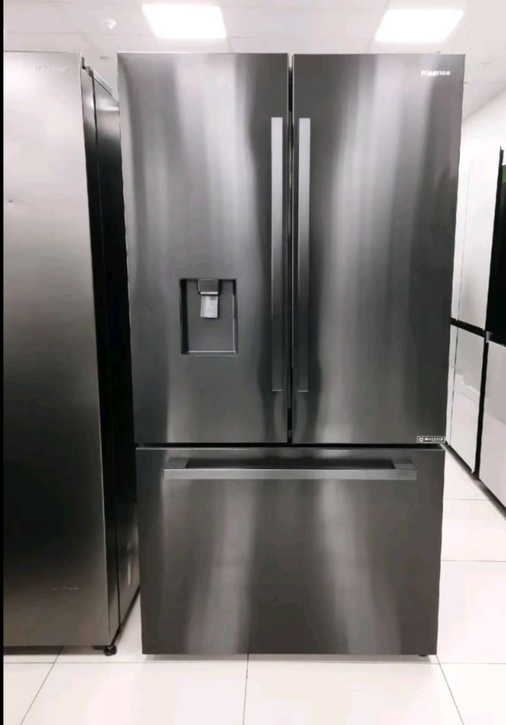 Hisense side by side fridge with water dispenser