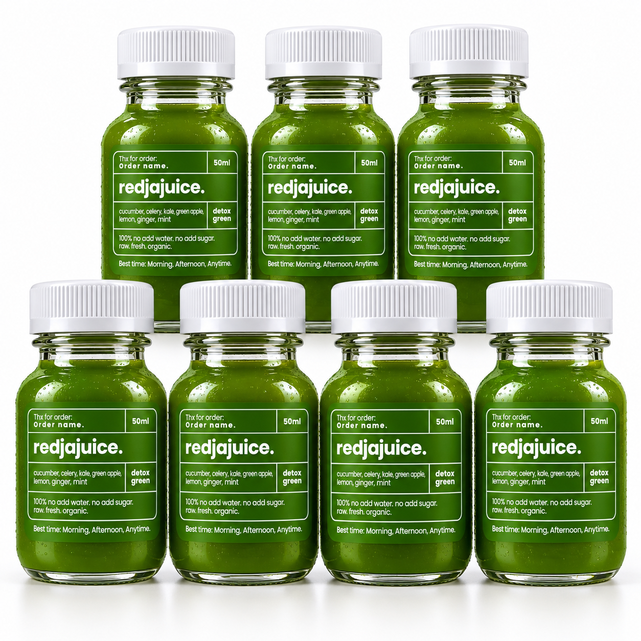 Bundling Pack Detox Green Shot. 50ml shot. 7pcs