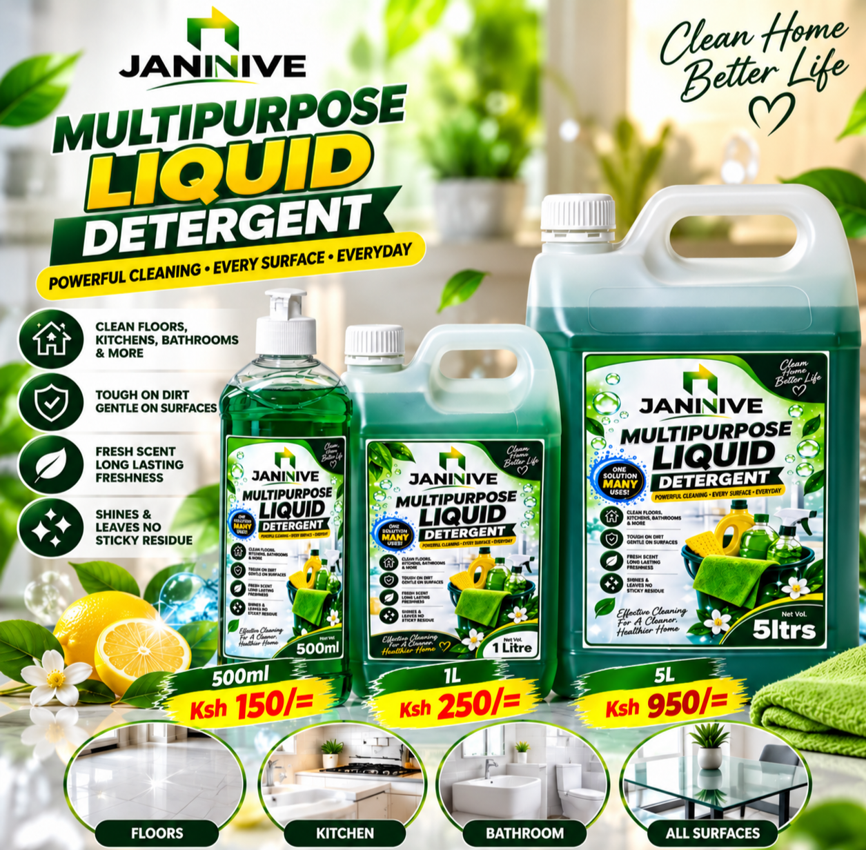 Multipurpose liquid detergent 