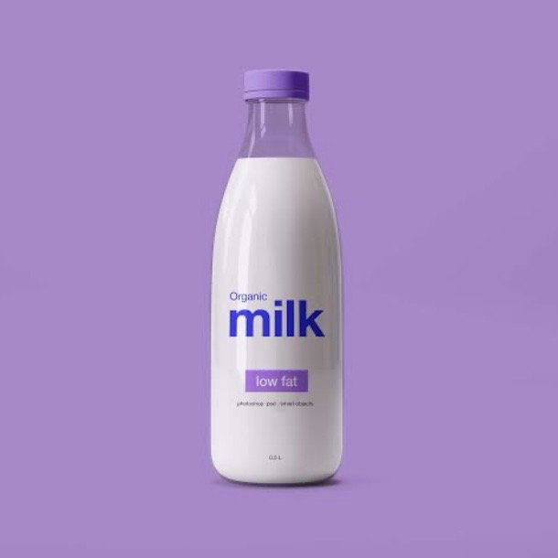 Organic Milk Low Fat. 0.5 L. Taste Grape (still mockup, percobaan)