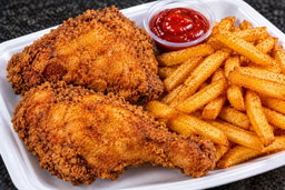 Chicken & chips (2pcs)