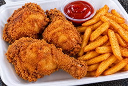 Chicken & chips (3pcs)
