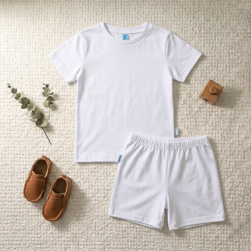 SETELAN PENDEK POLOS WHITE