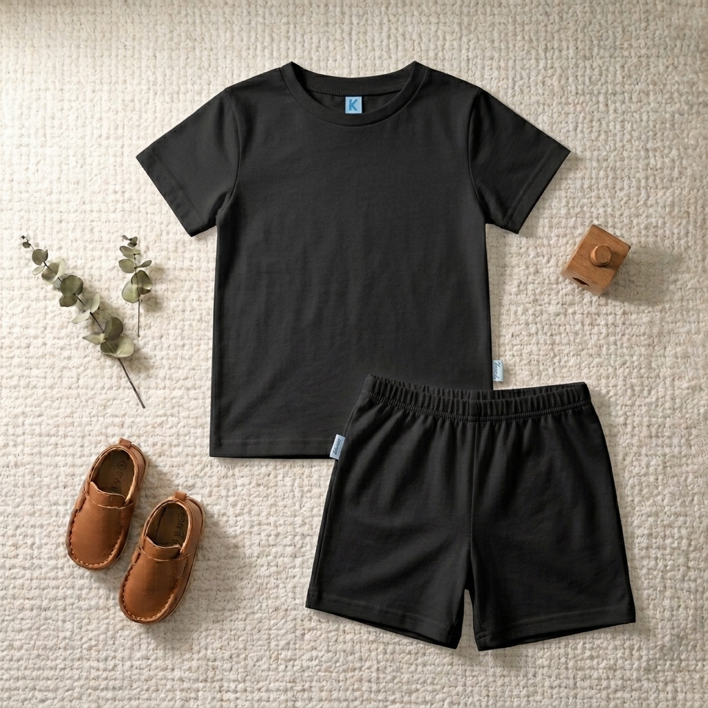 SETELAN PENDEK POLOS BLACK