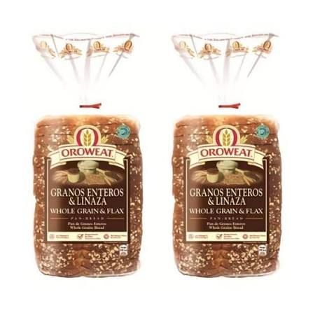 Oroweat � Pan integral de granos enteros y linaza (2 x 680 g)
