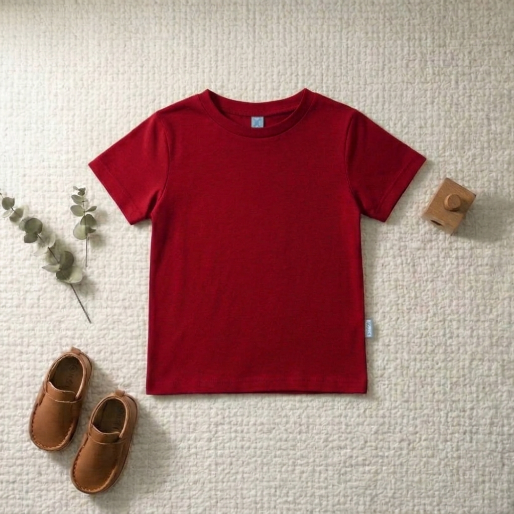 KAOS ATASAN PENDEK POLOS RED