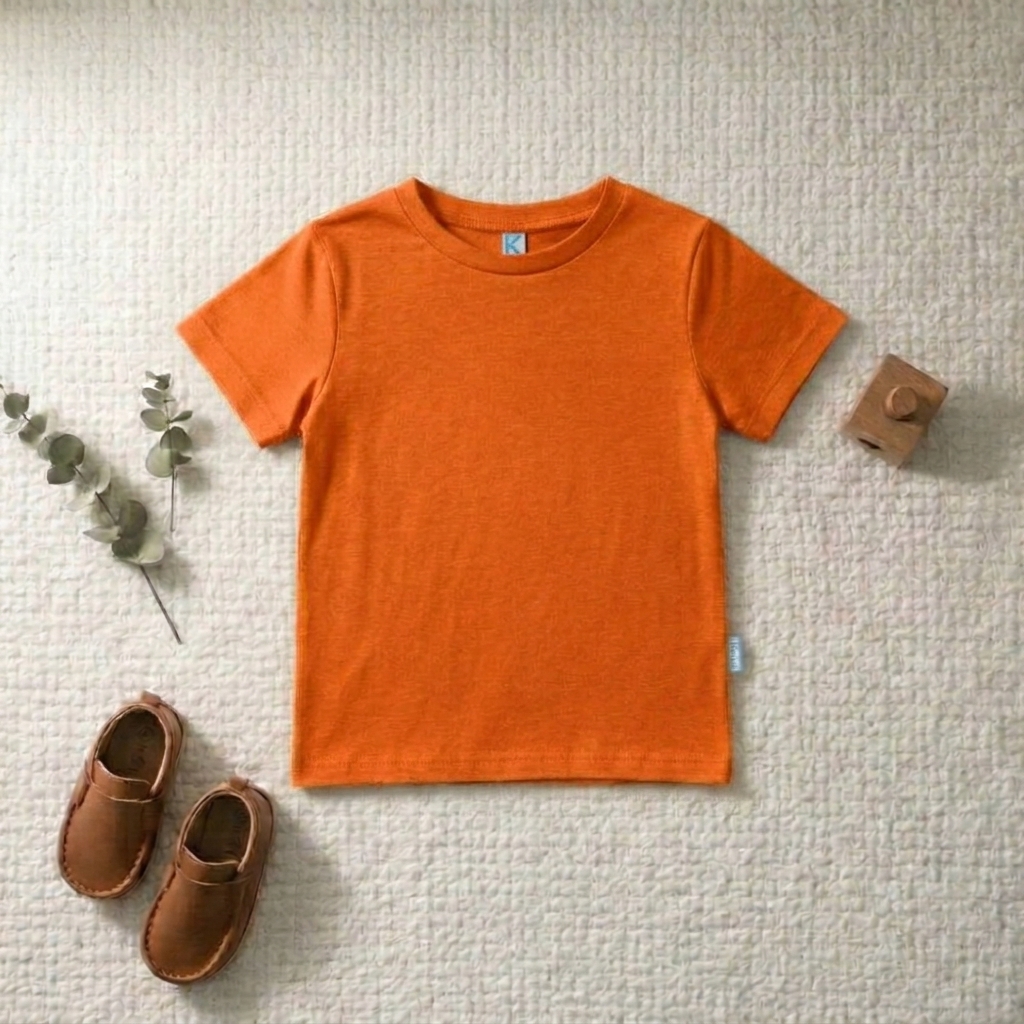 KAOS ATASAN PENDEK POLOS ORANGE