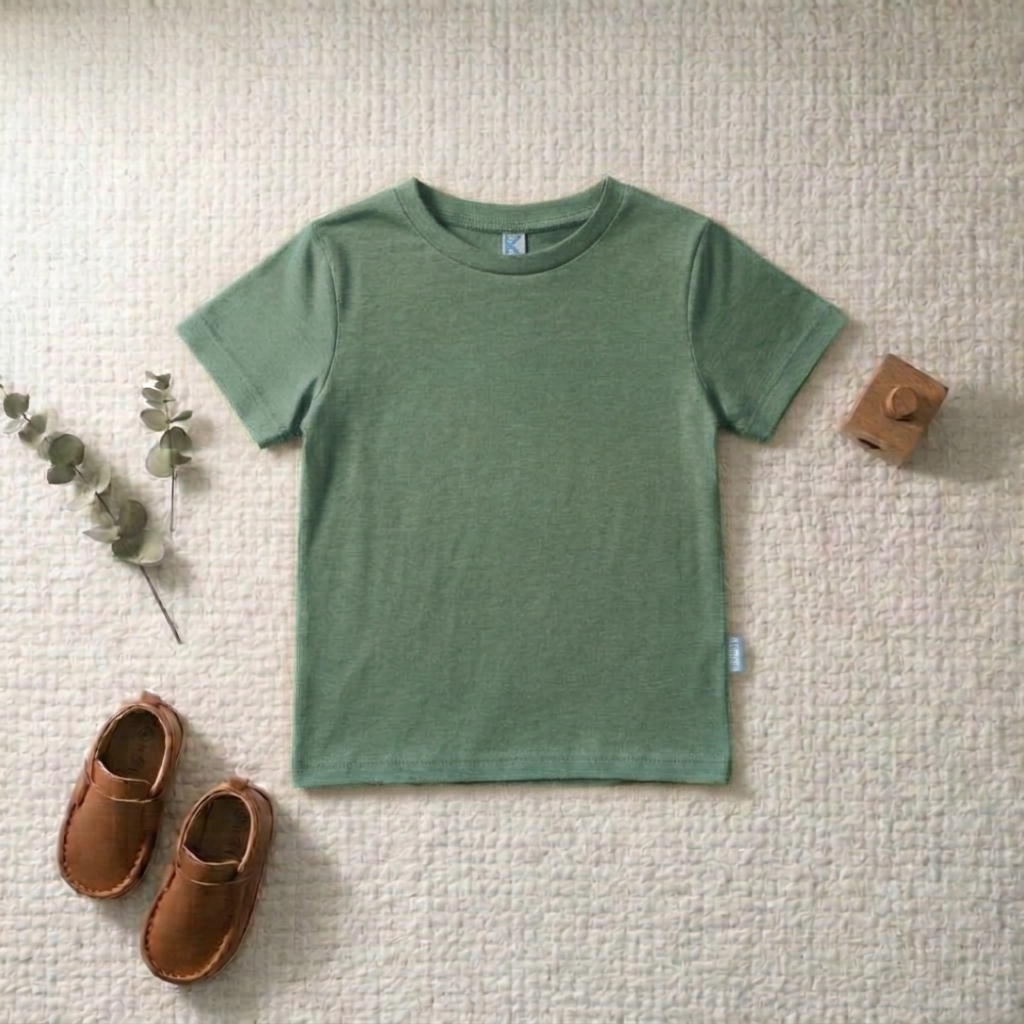 KAOS ATASAN PENDEK POLOS GREEN BREAK
