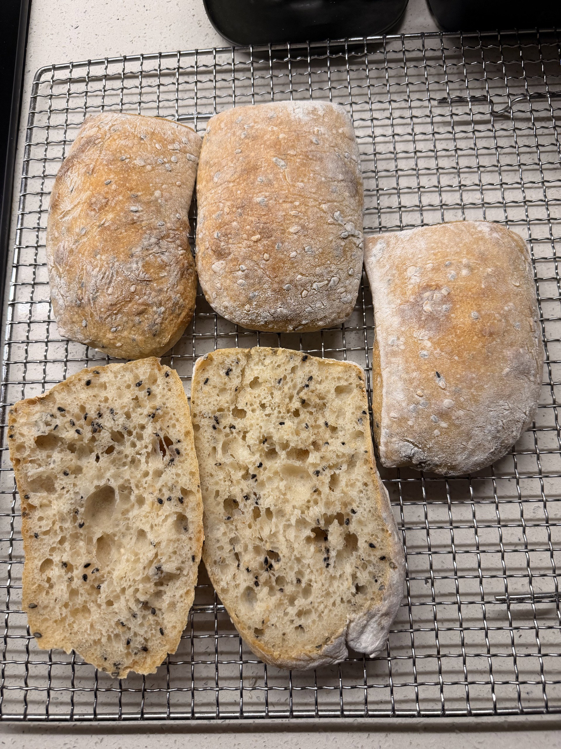 Sesame Sourdough Ciabatta