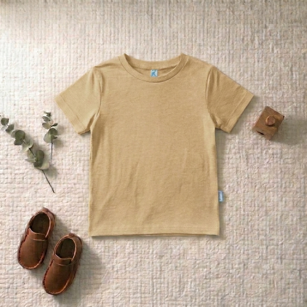 KAOS ATASAN PENDEK POLOS CREAM