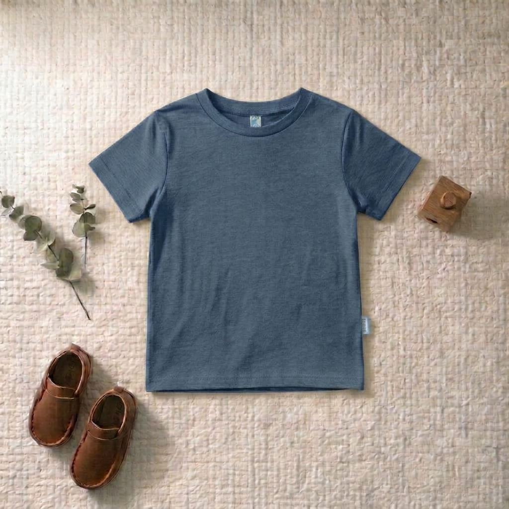 KAOS ATASAN PENDEK POLOS BLUE REEF