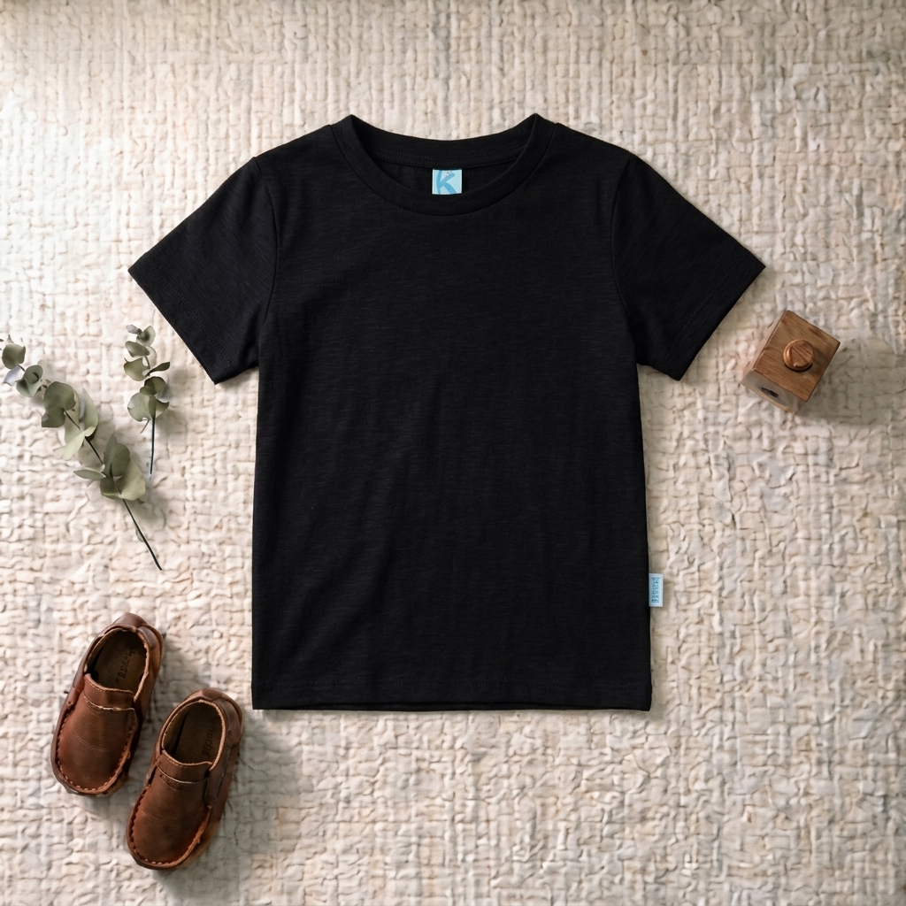 KAOS ATASAN PENDEK POLOS BLACK