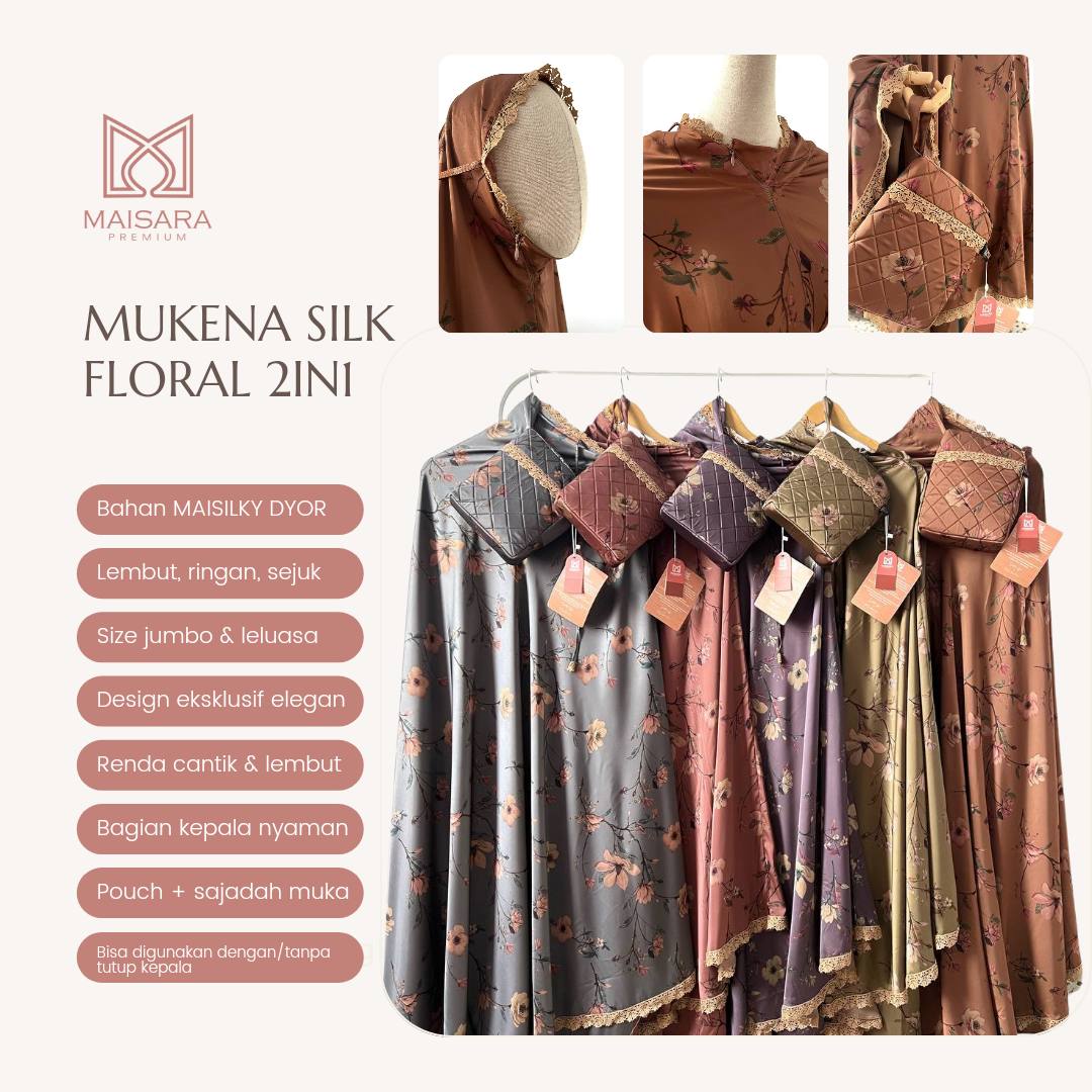 In'am Galery | Mukena Silk Floral 2In1 | By Maisara