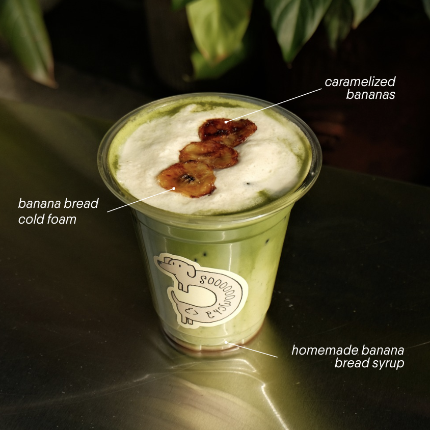 Banana Bread Matcha Latte