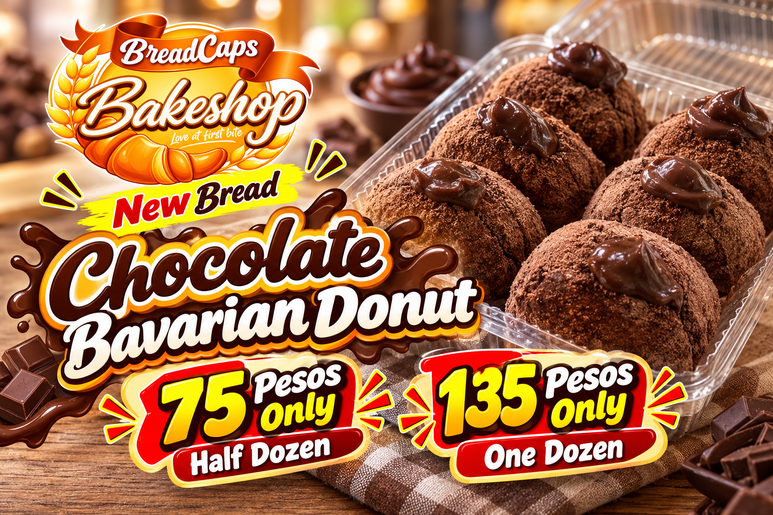 Chocolate Bavarian Donut