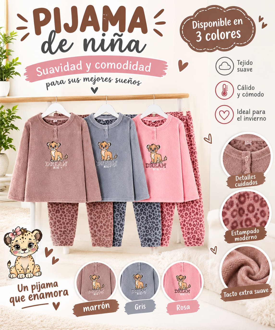 Pijama niña Rey León