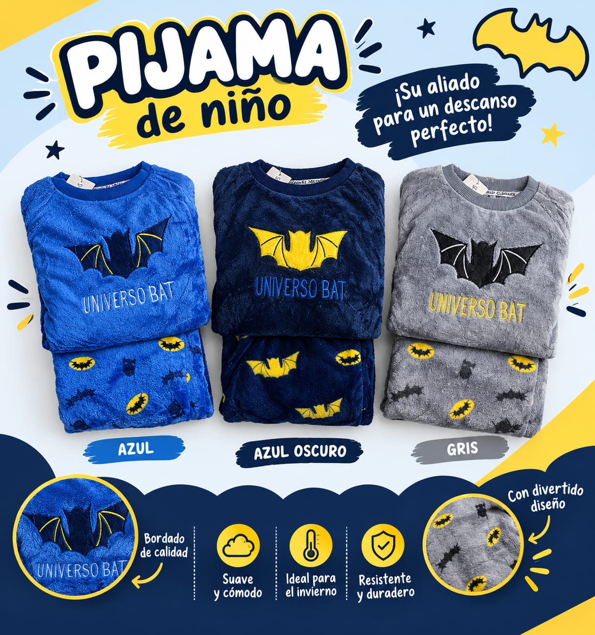 Pijama niño Batman 