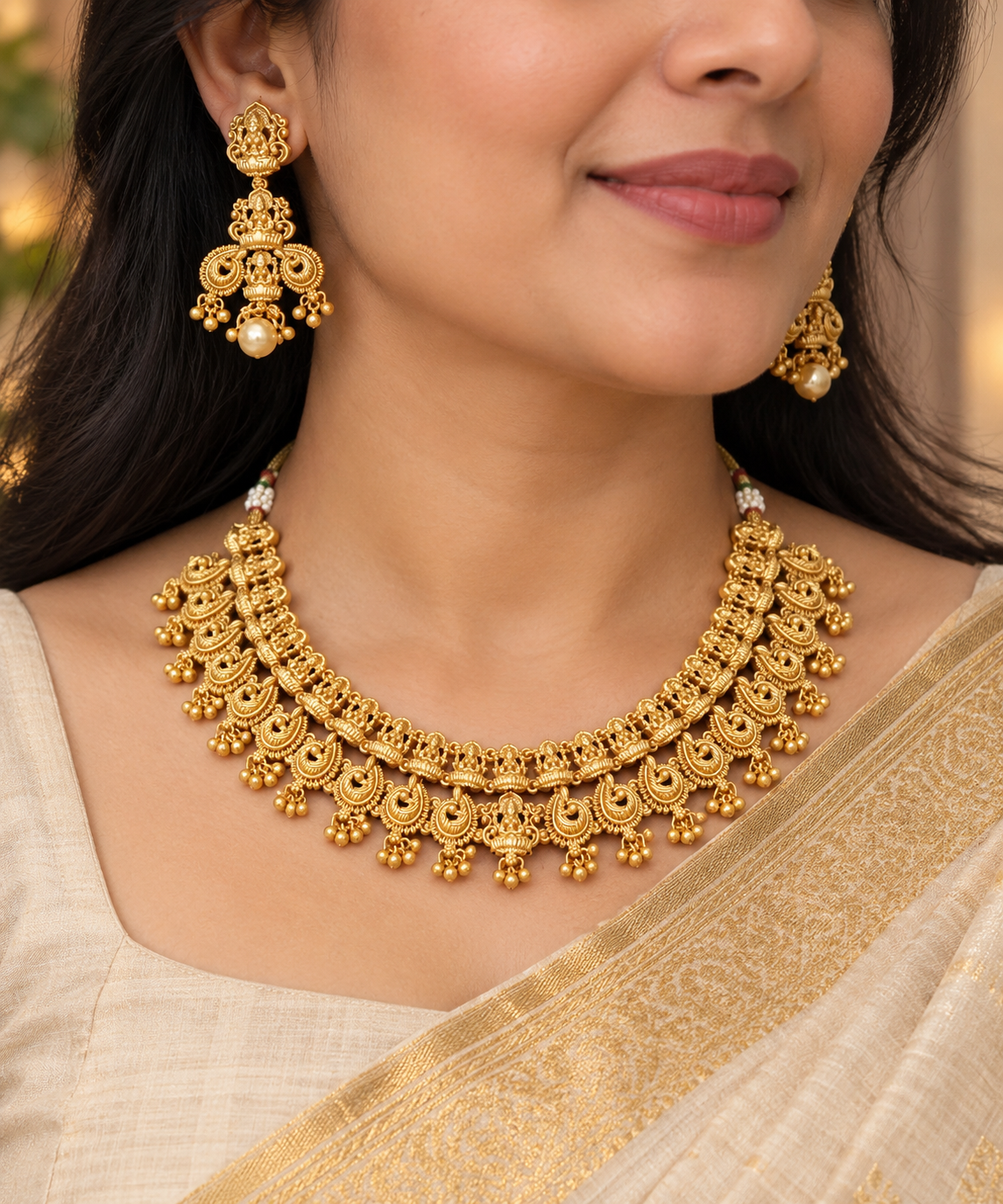 Temple Jewellery with pearl
