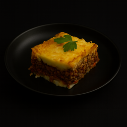 Запеканка с говядиной, грибами , картофелем под сырной корочкой