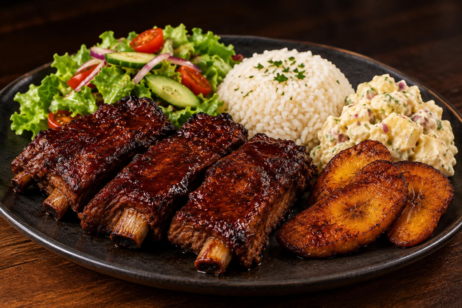 Almuerzo del Día Costillas BBQ+ Bebida