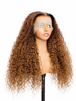 28" Light Brown Curly Blended Hair
