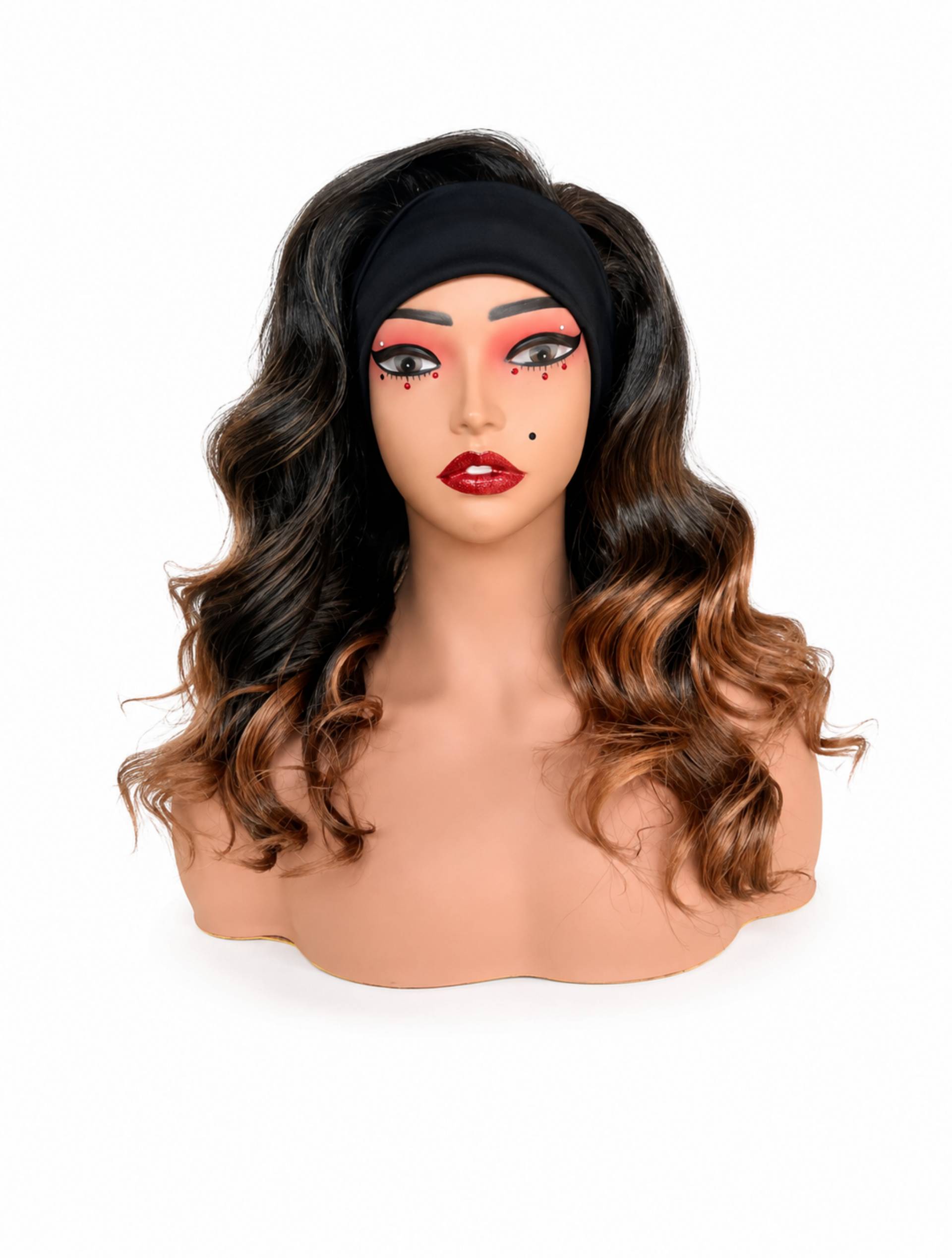 16" Curly Blended Headband Unit