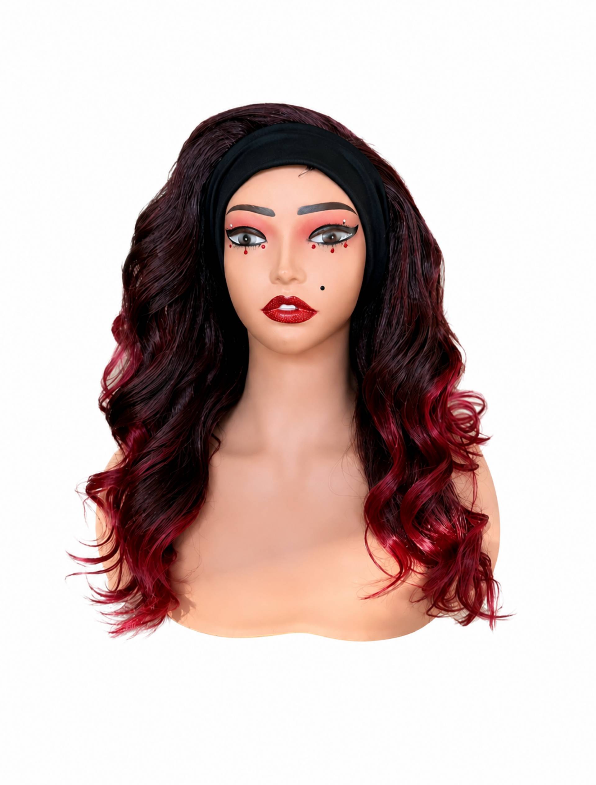 16" Curly Blended Headband Unit