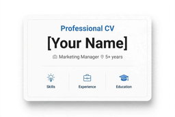 Professional CV - Marketing Manager - Editable on Phone