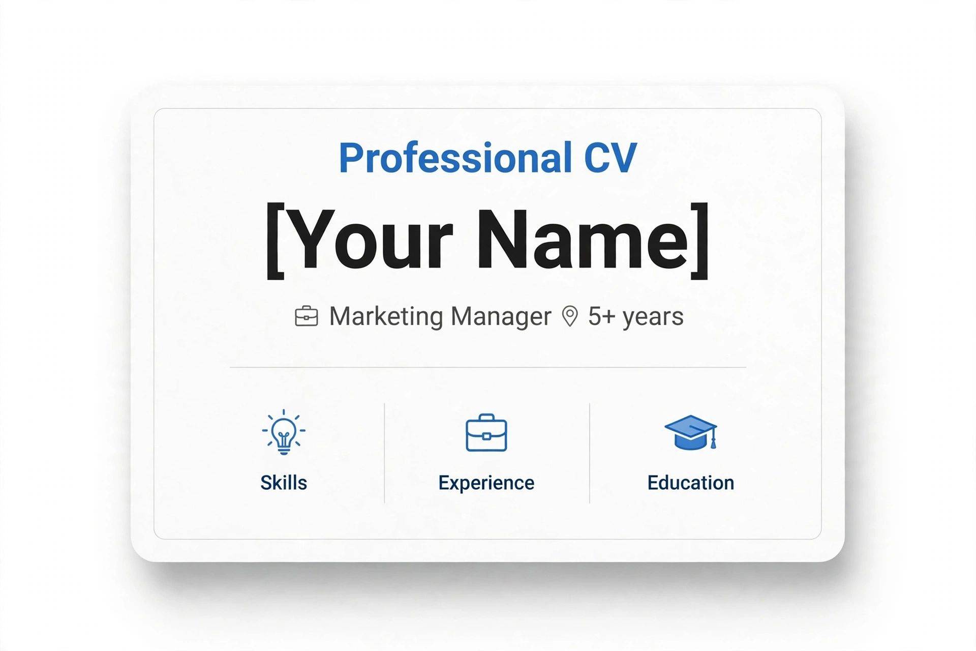 Professional CV - Marketing Manager - Editable on Phone