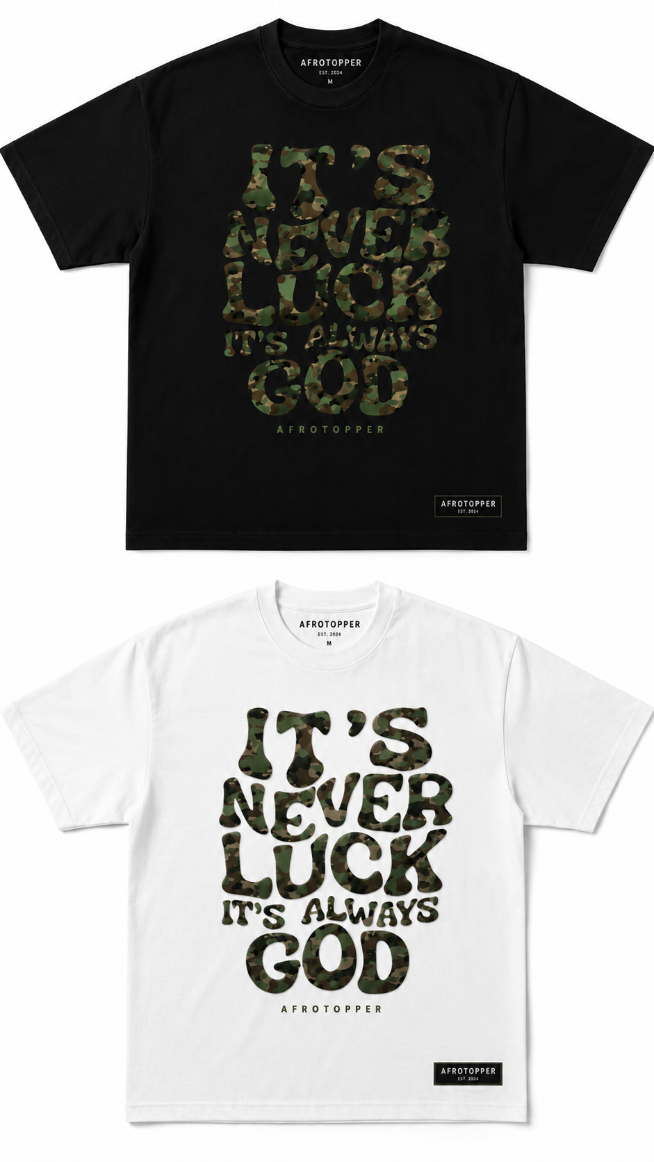 Afrotopper army roundneck